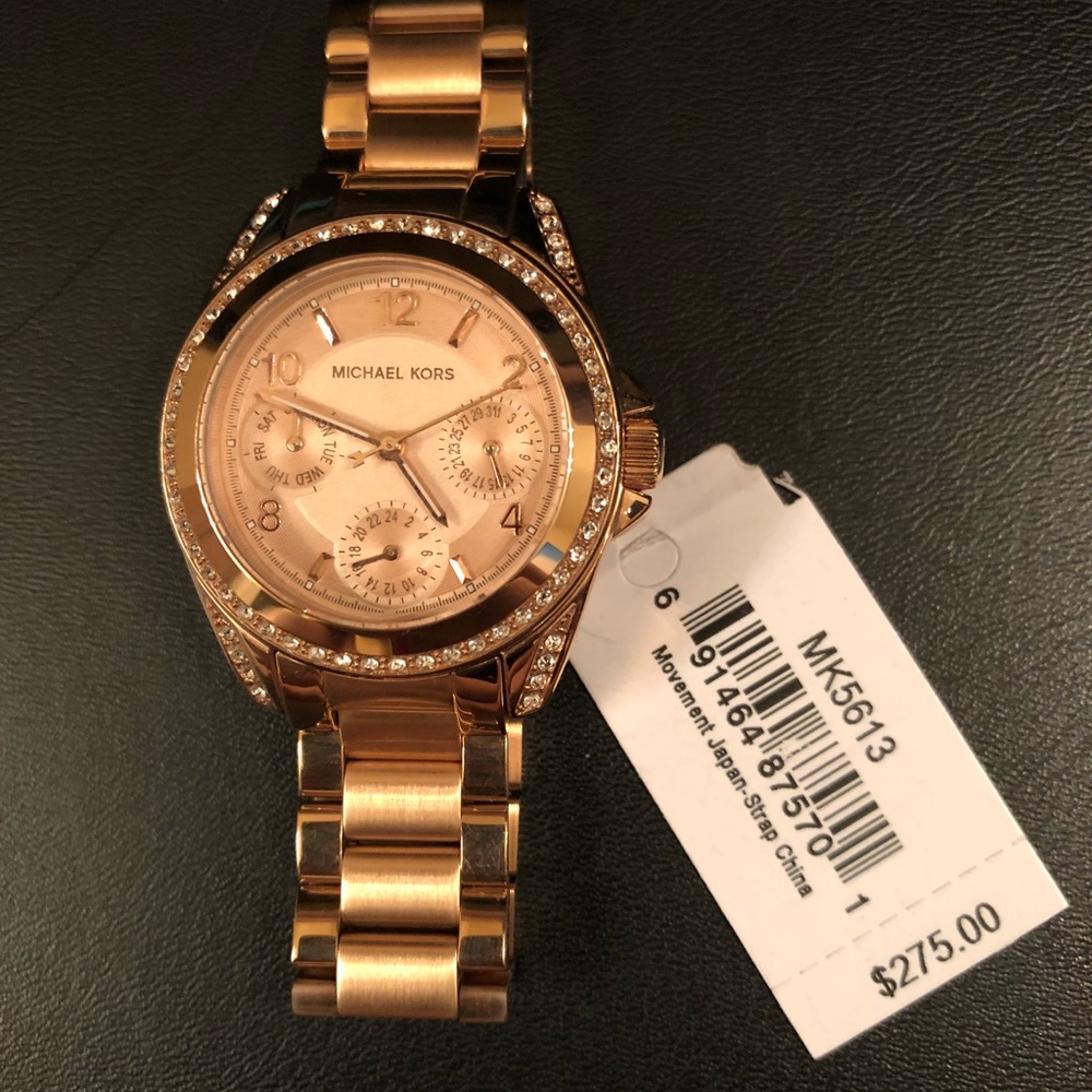 Michael Kors Rose Gold Watch NWOT (tags detached) - Picture 3 of 3